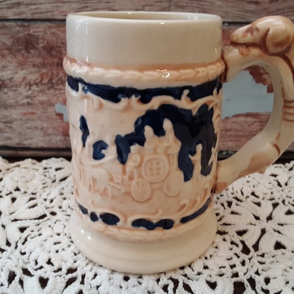 4 Western Scene Steins With Dog Handle - Yamaka - Picture 2 of 6